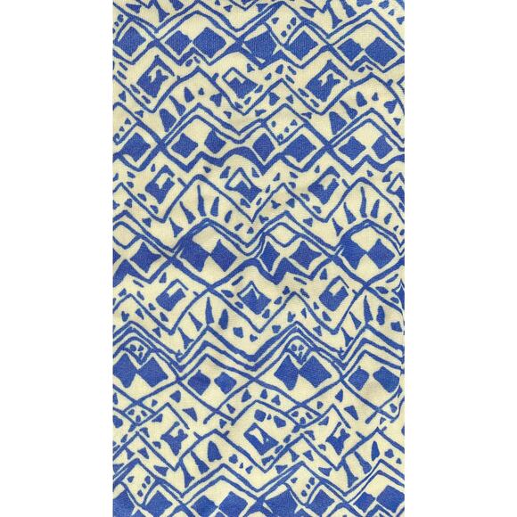 1980s Roxanne Blue White Geometric Pattern One Piece Swim Suit Size 14 NWT - Picture 3 of 6